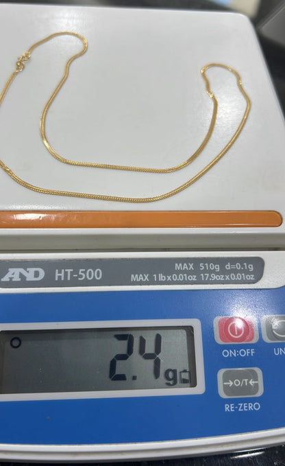 Degacts 18ct Solid Gold Chain 18 & 20 Inches