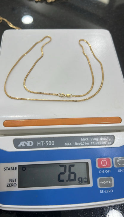 Degacts 18ct Solid Gold Chain 18 & 20 Inches