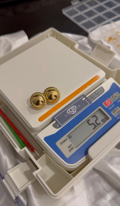 Diigag 18ct Real Gold Clip Earrings (18K Extra)