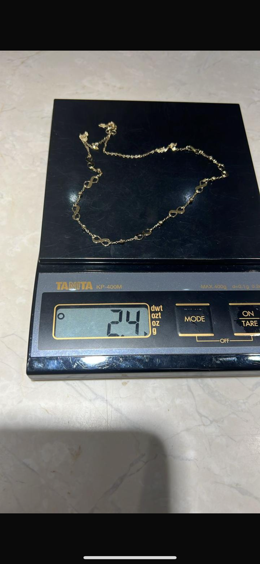 Defash 18 Karat Real Gold Instant Chain Necklace 18in