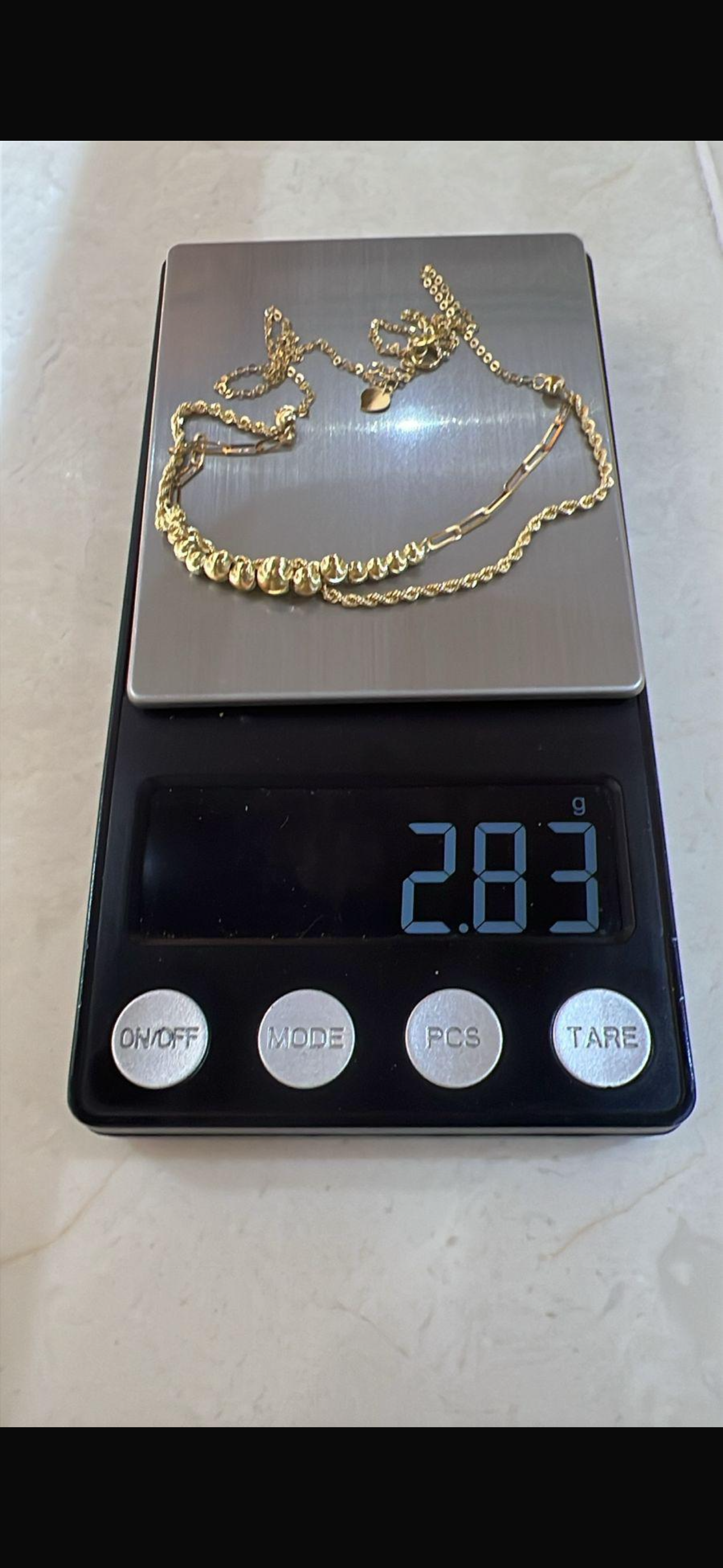 Degac 18 Karat Pure Gold Instant Chain (16+1) Inches
