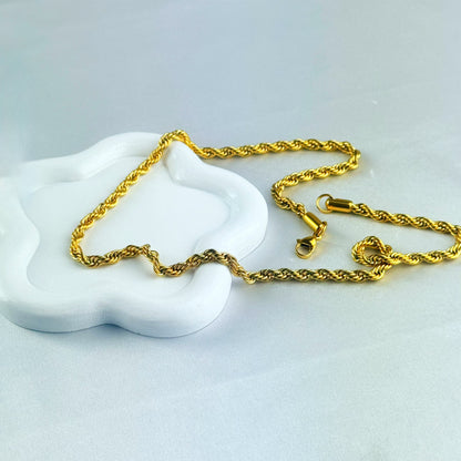 Dicab Stainless Steel Flat Round Snake and Rope Chains