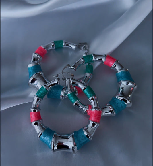 Dexxa Bold & Chunky Colourful Jewellery Set 22” Chain