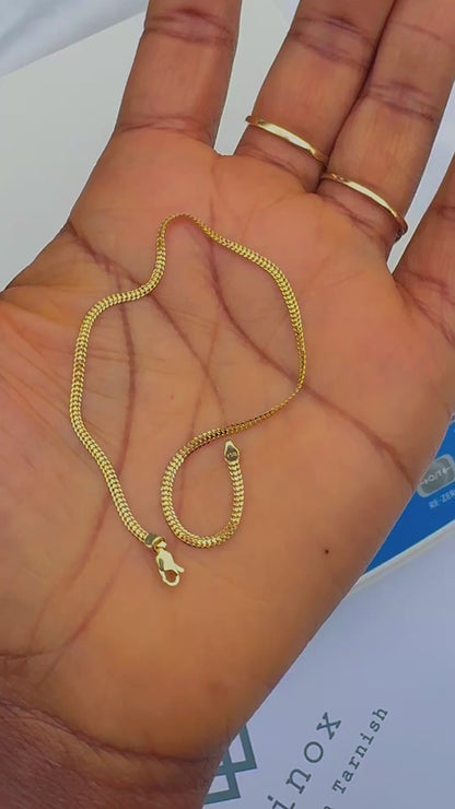 Defax 18K Pure Gold Bracelet 7.5Inches