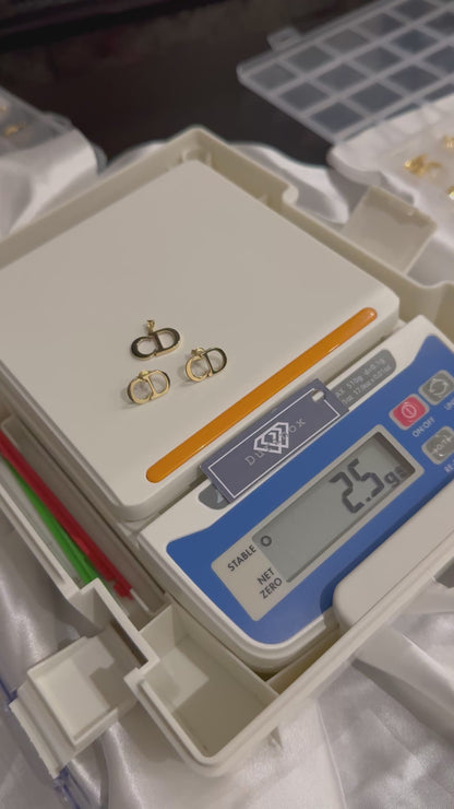 Deegah 18K Pure Gold Earrings & Pendant Jewellery Set