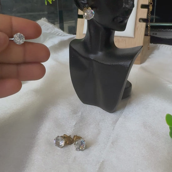 Video Demo | Deca Zirconia Stone Stud Earrings