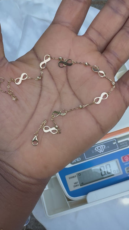Defag 18K Pure Gold Bracelets (7.5 inches) & Anklets (10.5 inches)