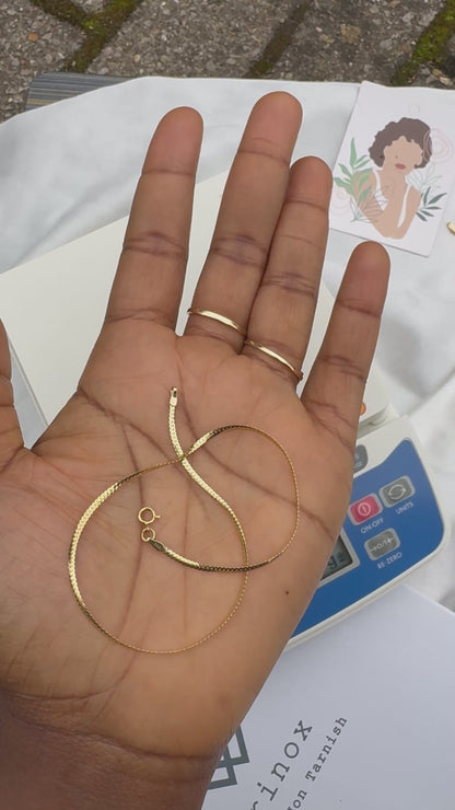 DefaI 18ct Real Gold Anklet 10 Inches