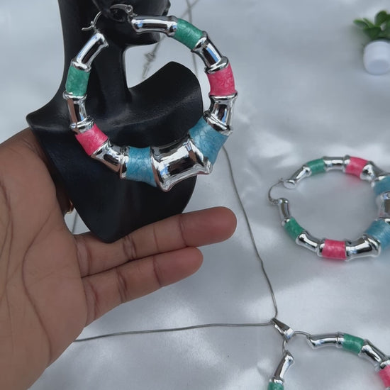 Video Demo | Dexxa Bold & Chunky Colourful Jewellery Set 22” Chain