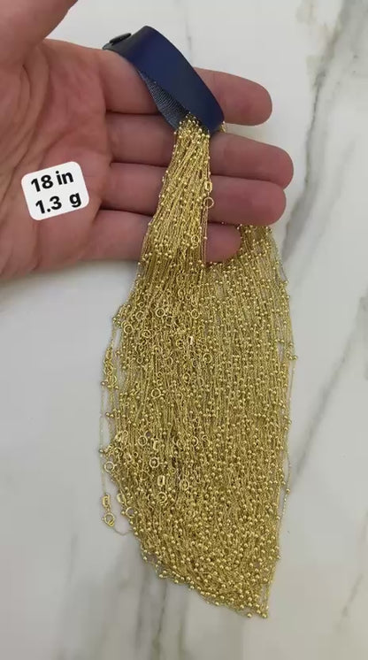 Deegad 18 Karat Real Gold Chain Necklace 18 Inches