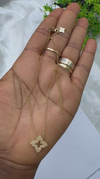 18K Solid Gold Star Instant Chain Necklace – 3.6g | 18 Inches