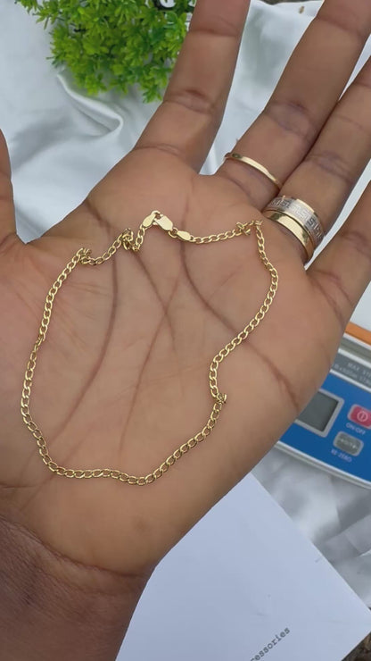 Durak 18ct Solid Gold Anklets 10 Inches