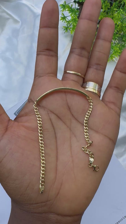 18K Solid Gold Molded Bracelet | 2.9g | 7.5 Inches