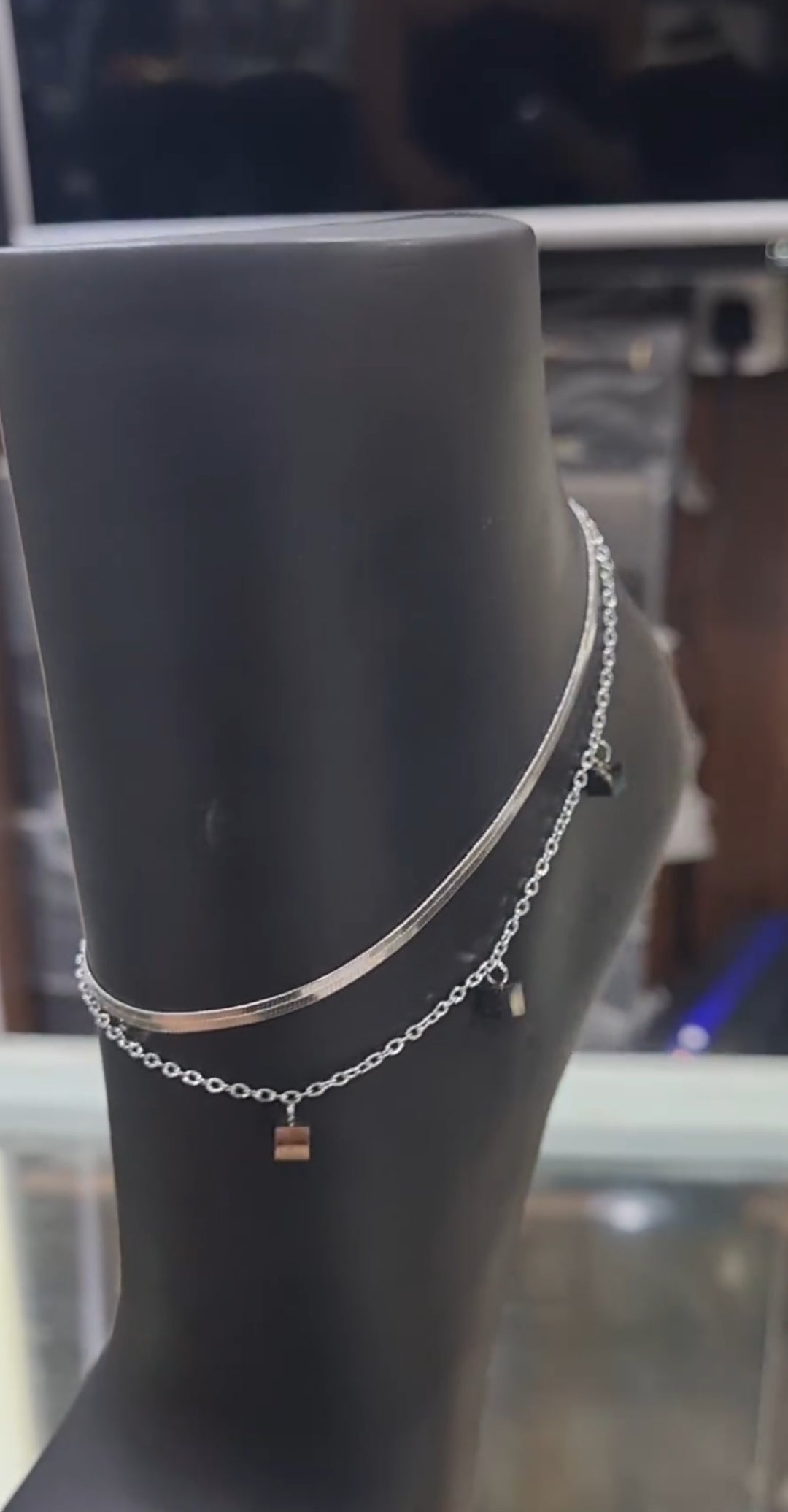 Dofa Guaranteed Non-Tarnish Double Layer Stainless Steel Anklets