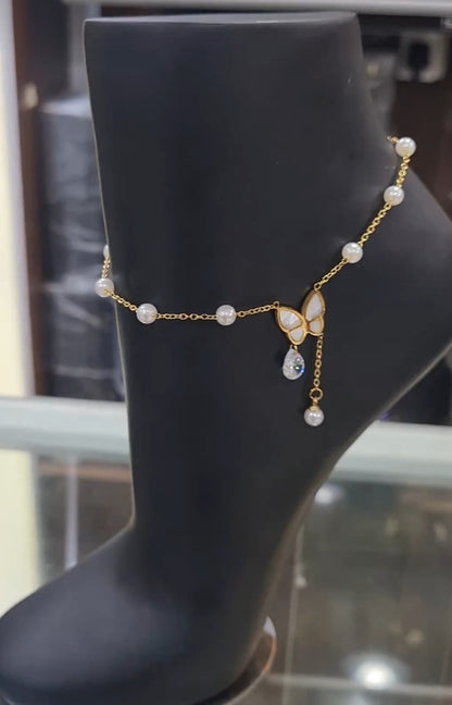 Dofa Guaranteed Non-Tarnish Double Layer Stainless Steel Anklets