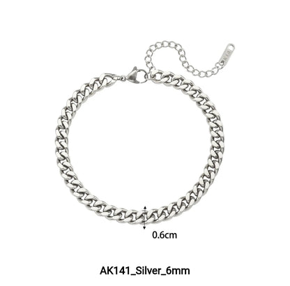Danch 18K Gold Plated Cuban Chain Anklets Non Tarnish Hypoallergenic