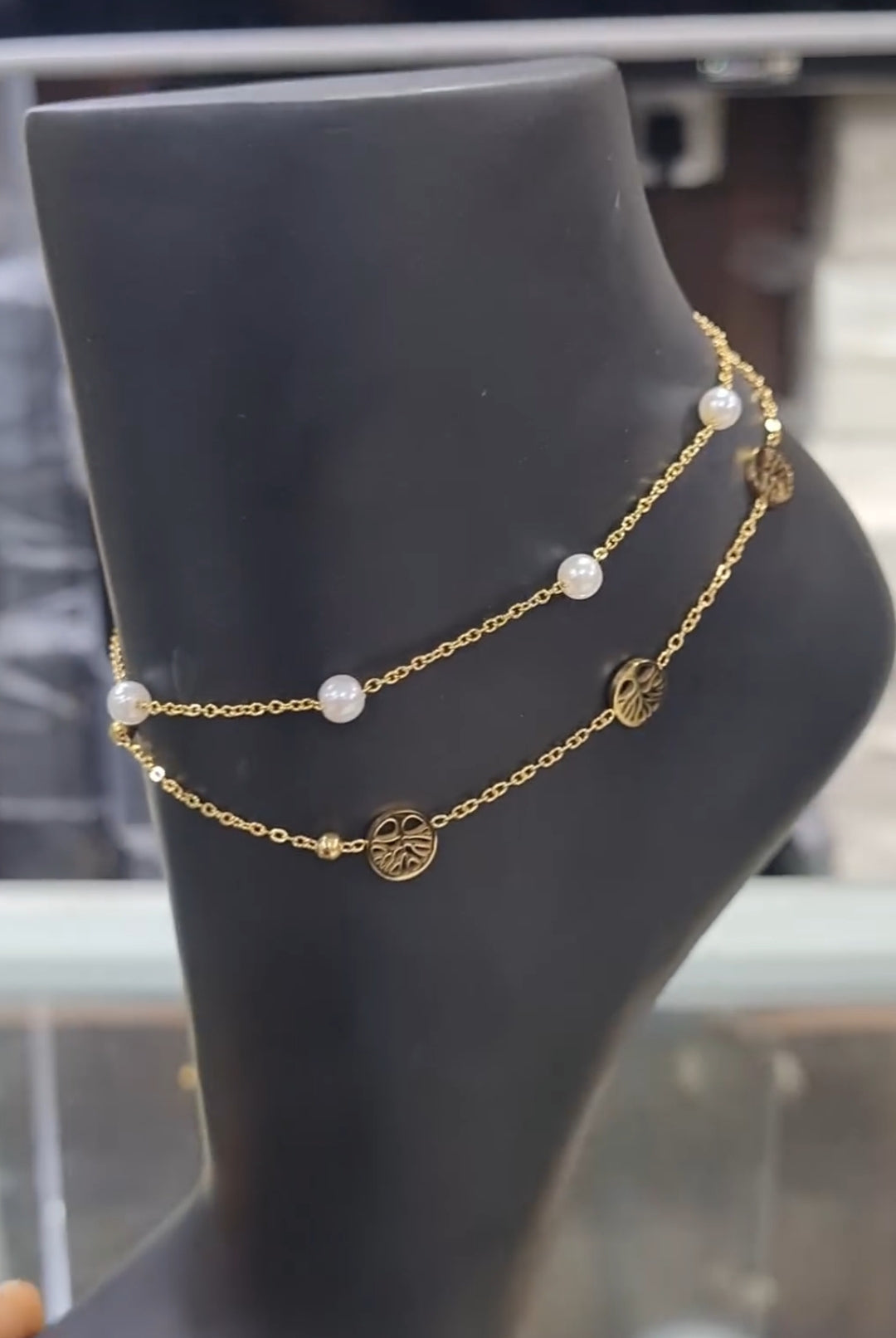 Dofa Guaranteed Non-Tarnish Double Layer Stainless Steel Anklets